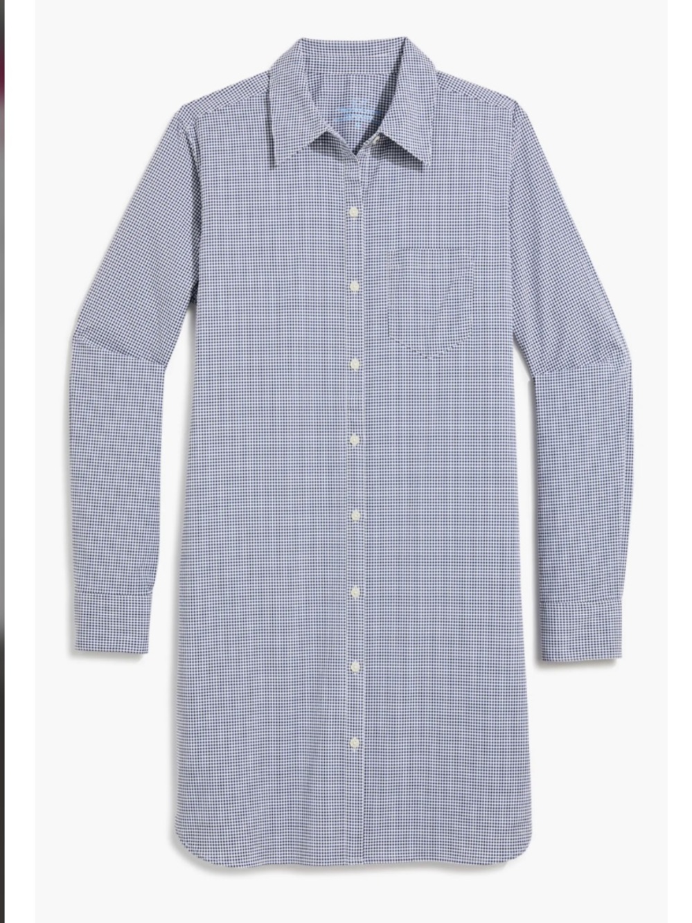 Vineyard Vines Harbor Gingham Long Sleeve Performance Cover-Up Shirtdress